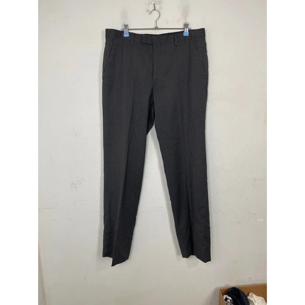 Banana Republic Tailored‎ Slim Wool Dress Pants Mens 34x34 Gray Cerruti Fabric